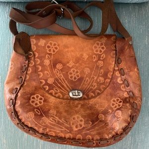 Genuine leather crossbody bag